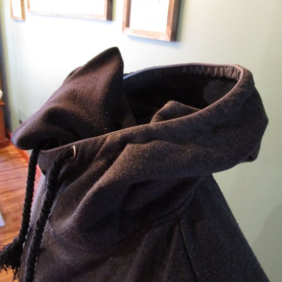 Mens medium Of all Threads Hoodie with Mock turtleneck Black/Gray - Picture 3 of 13